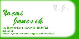 noemi jancsik business card